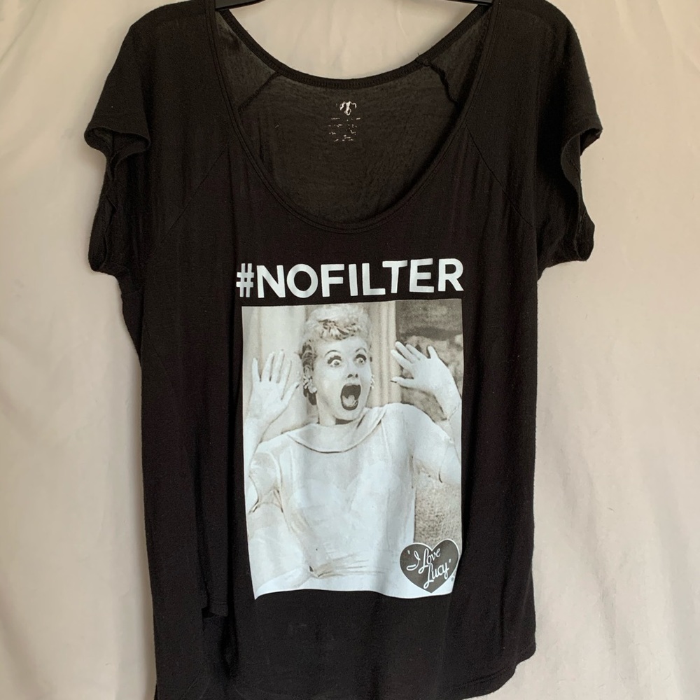 short sleeve black top w #NOFILTER